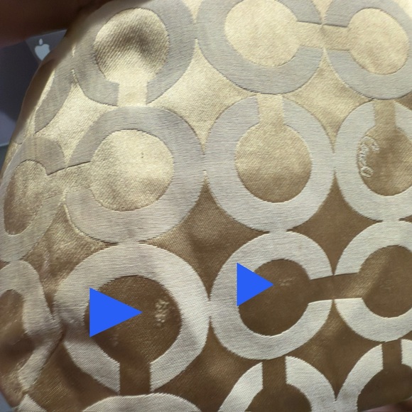 Coach Kristin Op art shoulder bag slightly iridescent tan jacquard Women’s purse - Picture 8 of 8